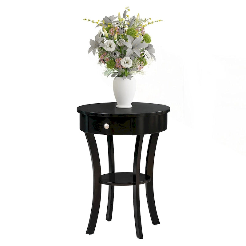 1 Drawer End Table with Shelf